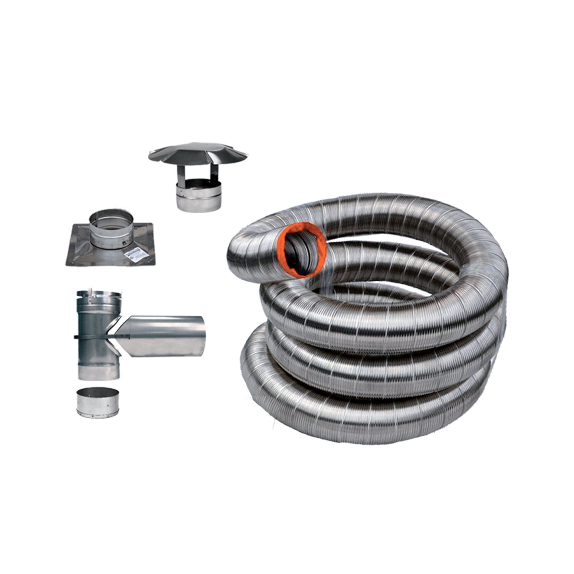 Ccss Stainless Steel Chimney Liner – 4 Inch X 25 Ft, Model 425lo, USA Made