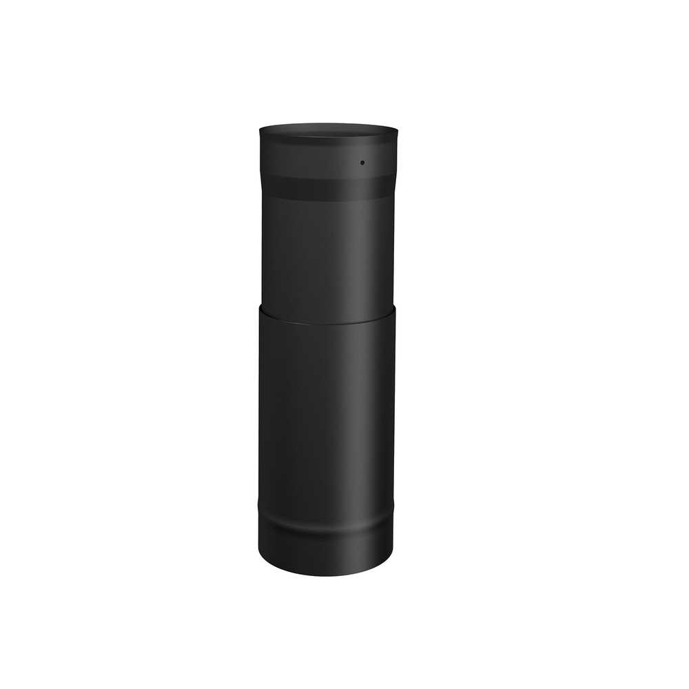 TELESCOPIC SINGLE WALL BLACK PIPE 6"Ø (38"70"L) Drolet